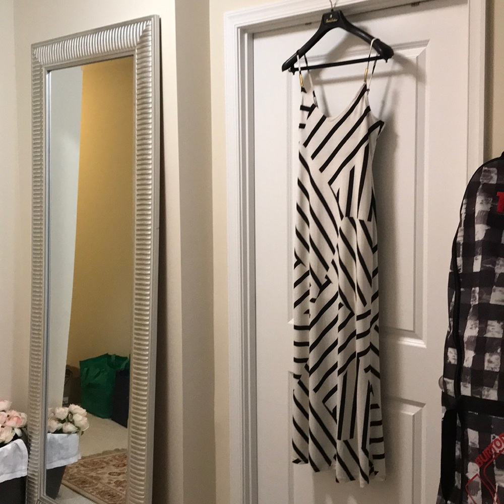 MCM maxi dress size Medium. Black and white stripe